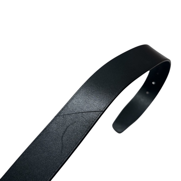 Montblanc Black Thick Leather Classic Pin Reversible Buckle Belt 44" - Picture 13 of 15